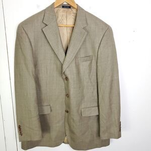 Ralph Lauren Blazer Mens 44 L RRL Academia Rear Vent Silk Wool Career Brown